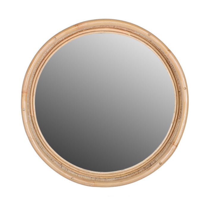 Large light brown mirror with thin frame.