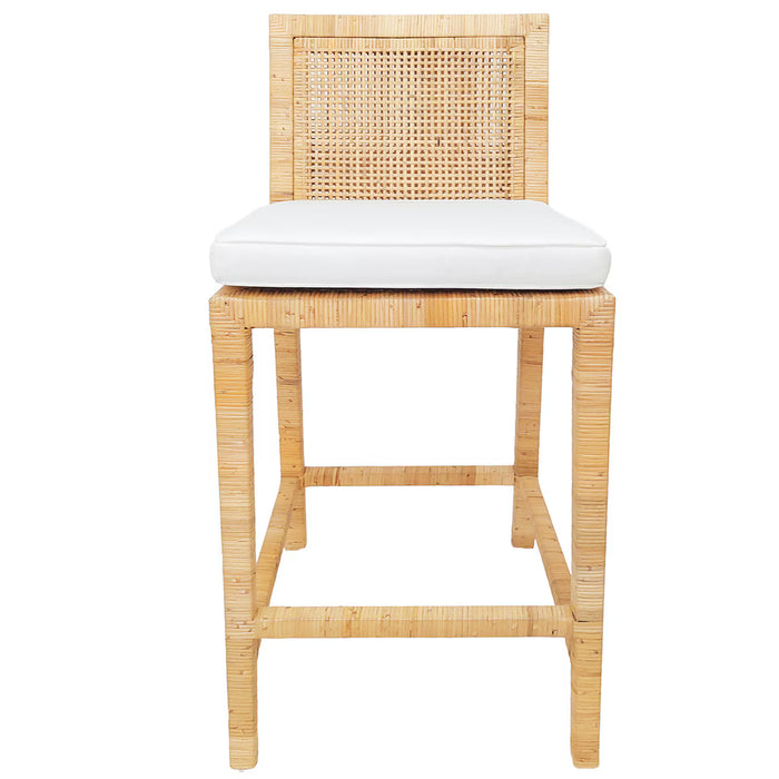 Ellie Rattan Square Back Stool
