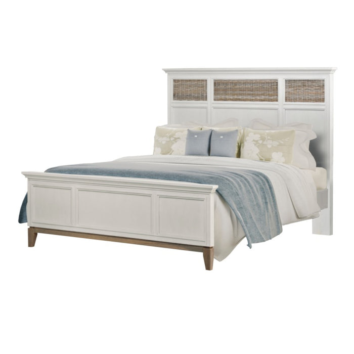 Kauai white coastal king bedroom set from Haven's Furniture.