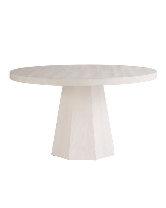 Madison Round Dining Table – Extendable to 74" | White Finish