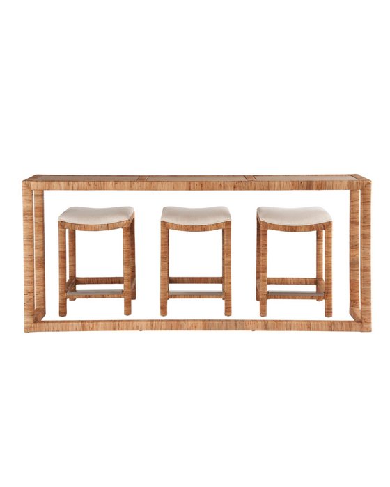 Sandy Console and Stools