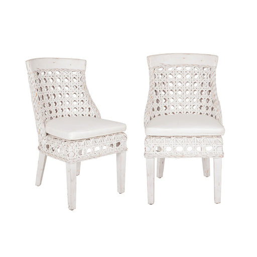 White dining room chair perfect for use as breakfast room furniture.