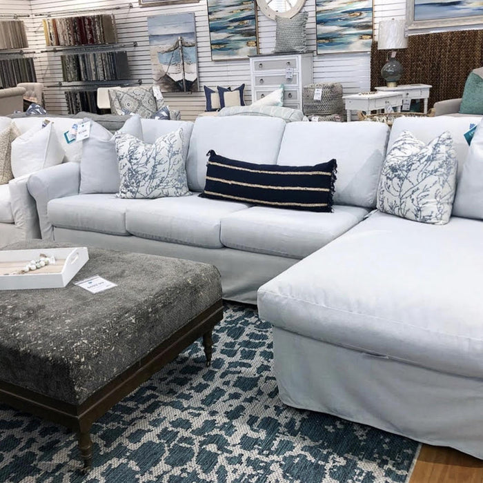 Palm Beach Slipcover Ball Arm Sectional