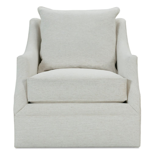 Front view of nomad snow Kara swivel chair.