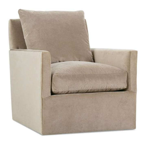 Light brown Lilah swivel glider.