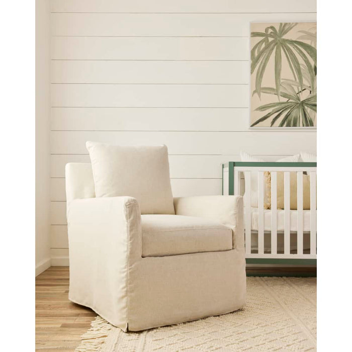 Leslie Slipcover Swivel Glider