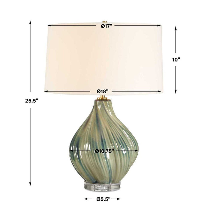 Serene Swirl Ceramic Table Lamp