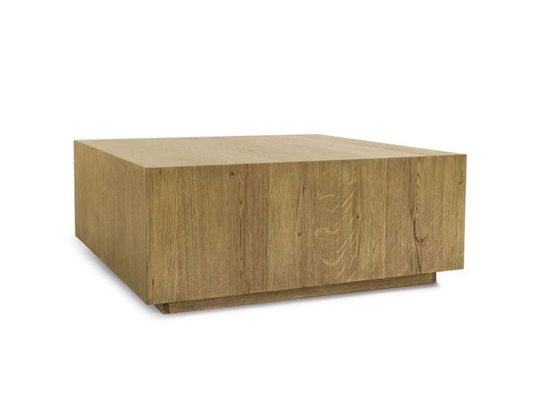 Reece Light Brown 42" Square Coffee Table