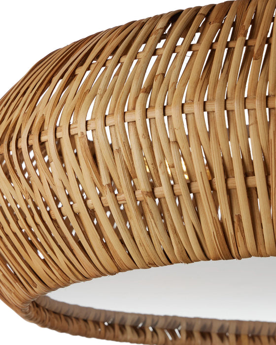 Antibes Natural Semi-Flush Mount