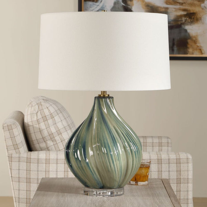 Serene Swirl Ceramic Table Lamp