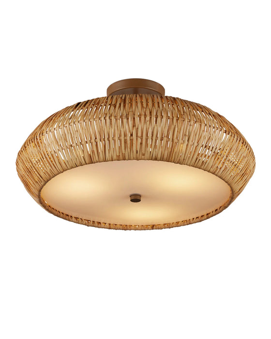 Antibes Natural Semi-Flush Mount