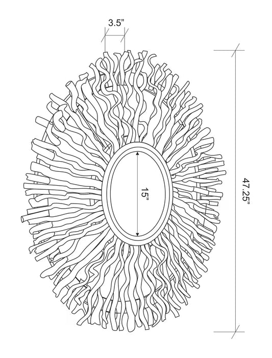 Palma Natural Fiber Mirror