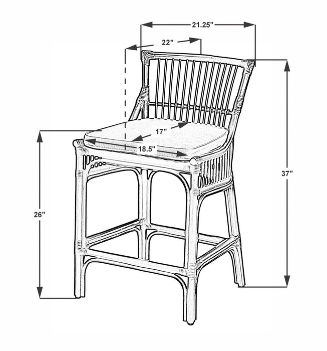 Wylie Antique Natural Stool