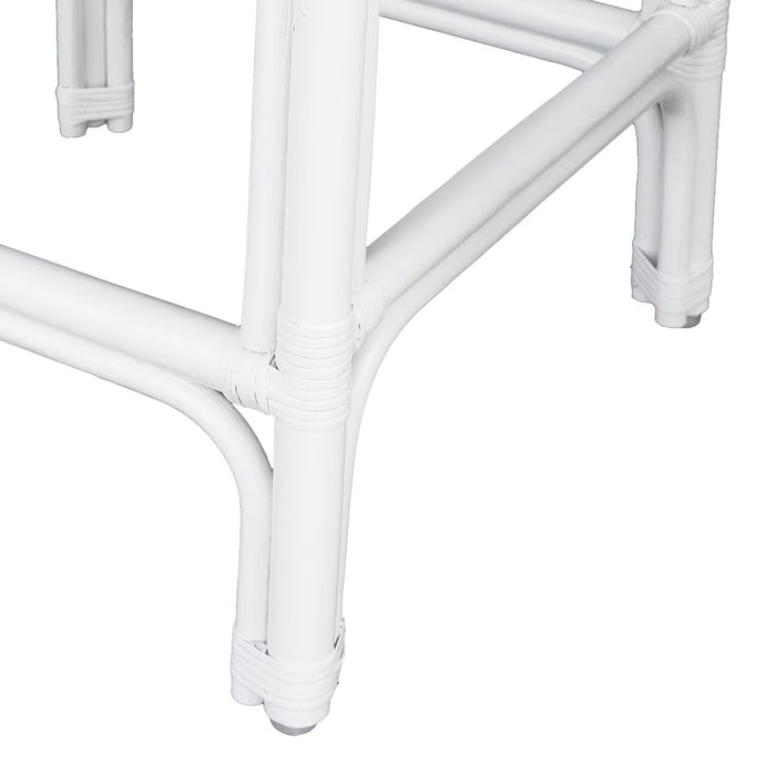 Palmetto Rattan Off White Counter Stool
