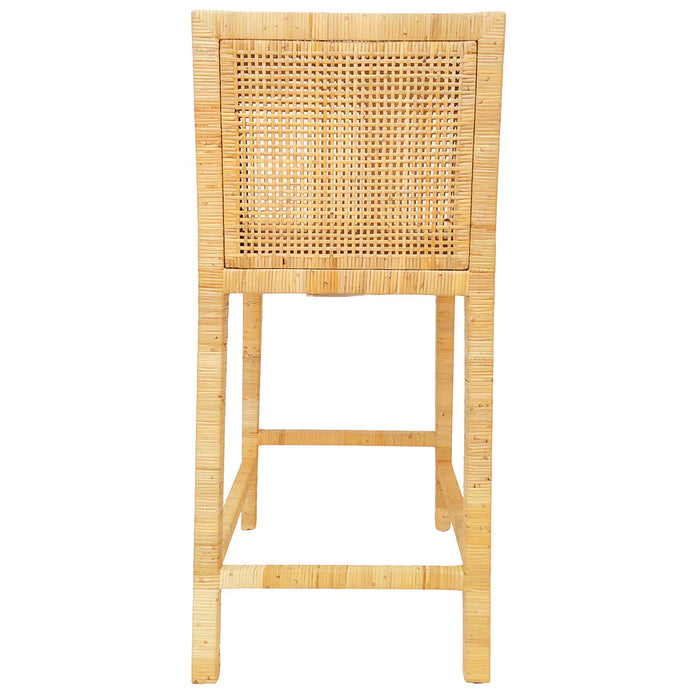 Ellie Rattan Square Back Stool