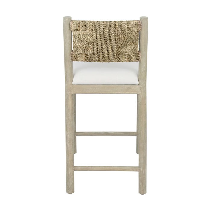 Marina Seagrass Beige Counter Stool