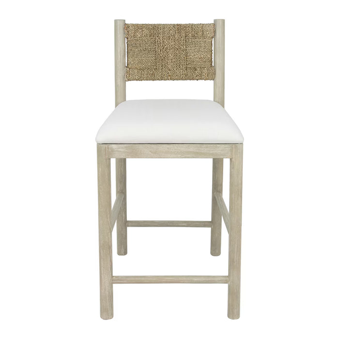 Marina Seagrass Beige Counter Stool