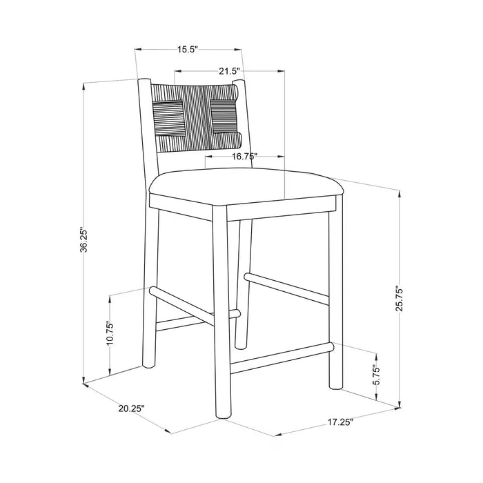 Marina Seagrass Beige Counter Stool