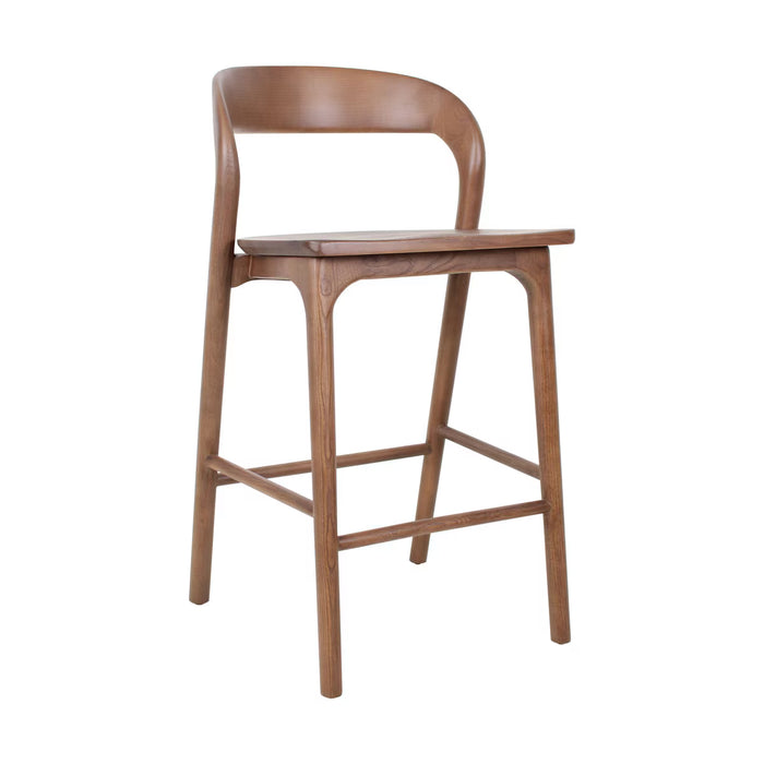 Marlow Ash Walnut Brown Counter Stool