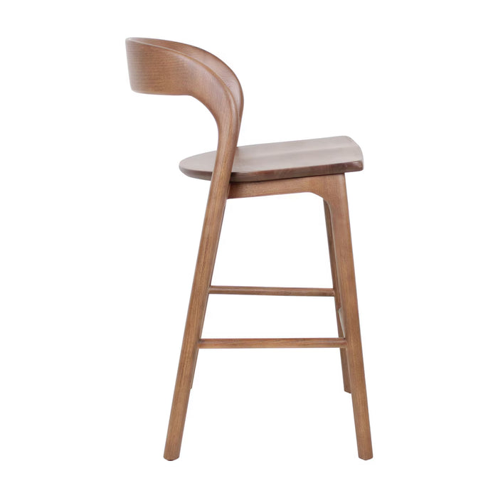 Marlow Ash Walnut Brown Counter Stool