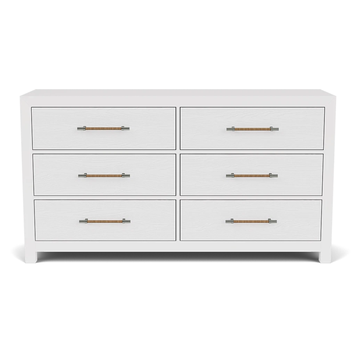 Rosie 6-Drawer White Dresser