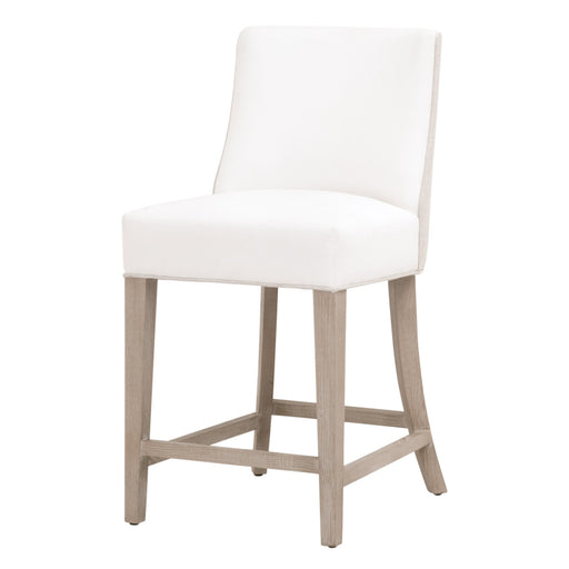 White and sand-colored Duet counter stool.
