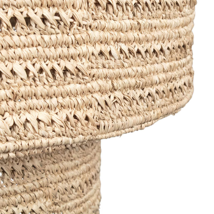 Solana Double Drum Natural Raffia Pendant
