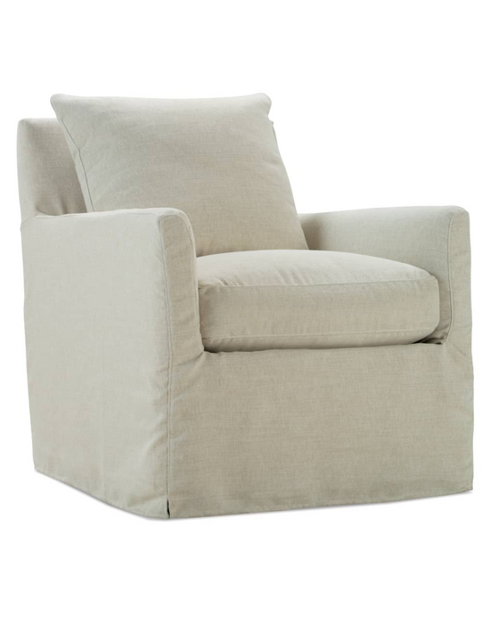 Leslie Slipcover Swivel Glider
