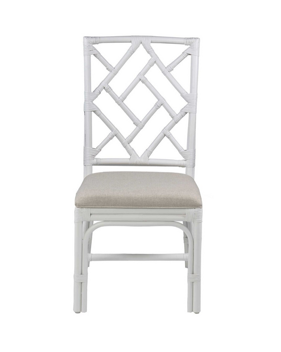 Houston Chippendale White Dining Chair