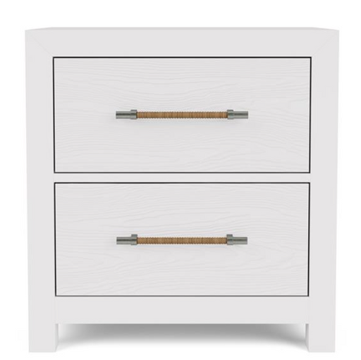 Small white side table with two drawers.