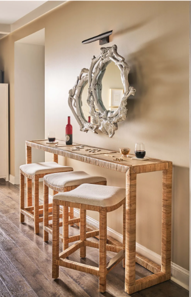 Sandy Console and Stools