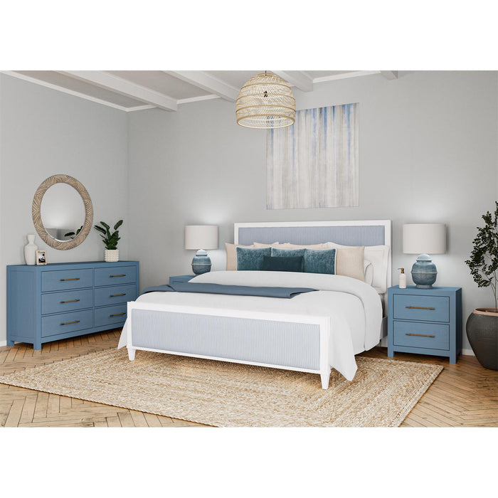 Rosie 6-Drawer Blue Dresser