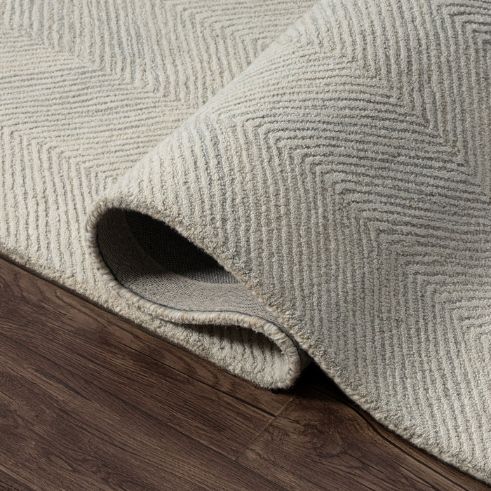 Sutton Silver Chevron Rug