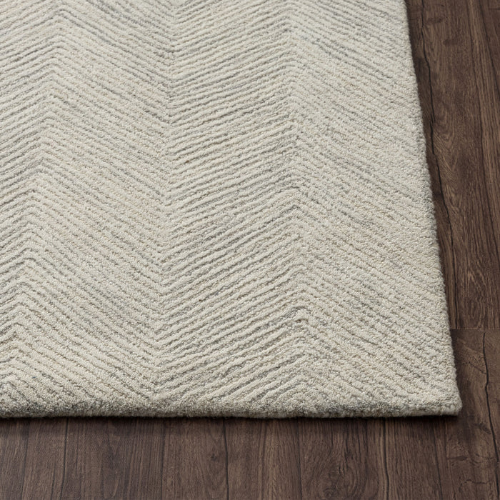 Sutton Silver Chevron Rug