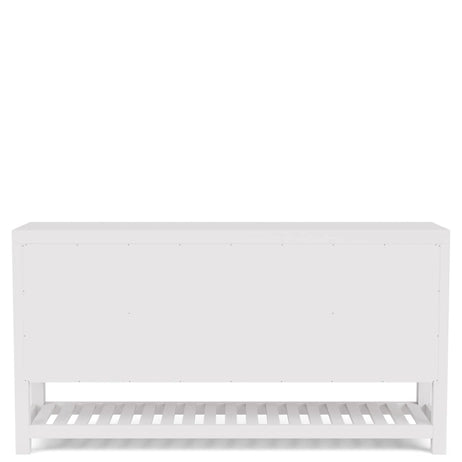 Stratford White Rattan Server