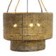 Small image of gold wicker style pendant light.