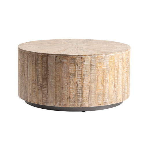 Herring round glasstop coffee table.