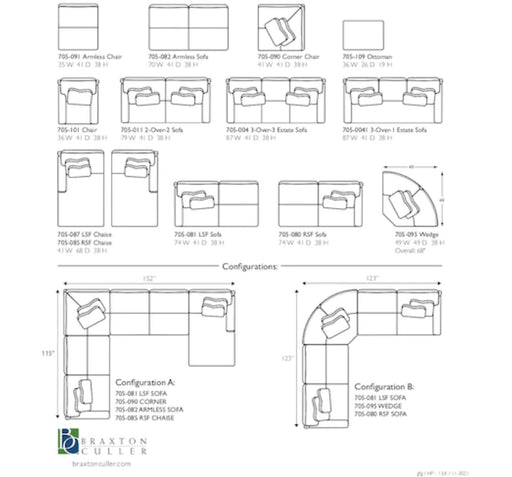 Braxton Culler living room furniture diagram.