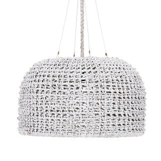 Powell Woven Rope White Chandelier