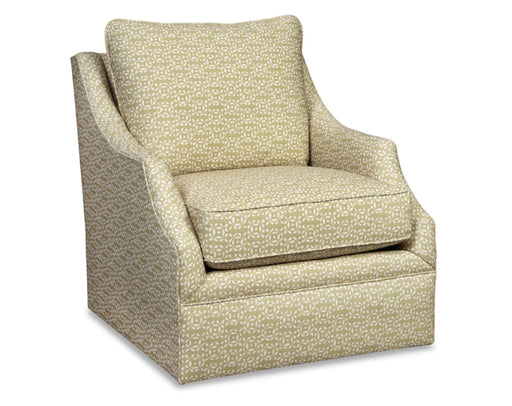 Gold upholstered arm chair.