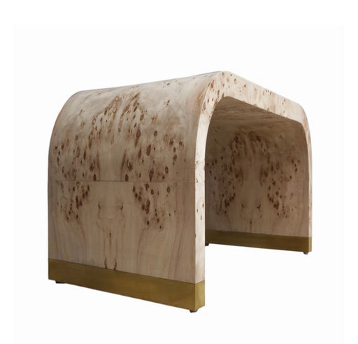 Cream and gold arch-style coffee table.